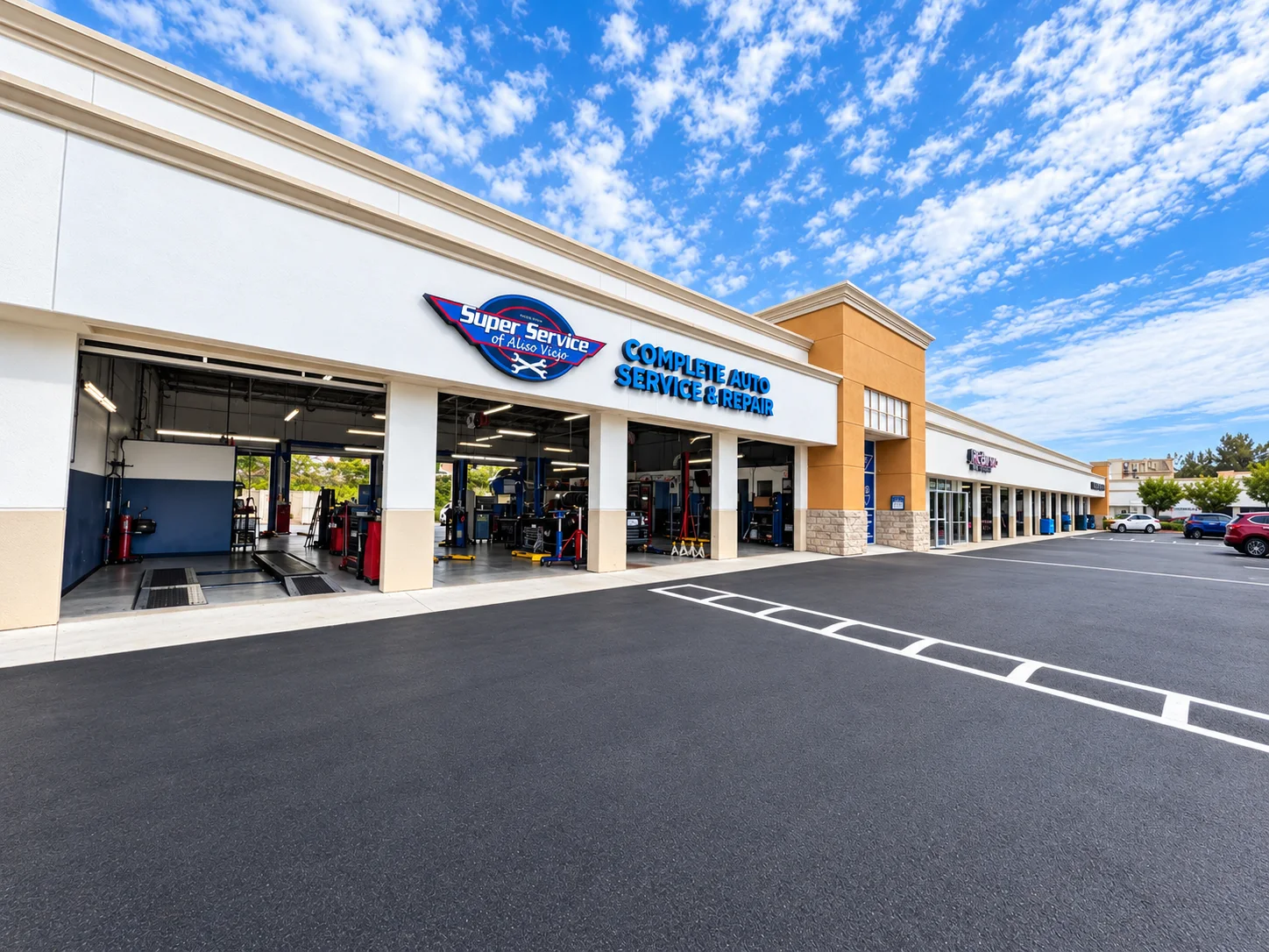 Exterior of Super Service of Aliso Viejo on Aliso Creek Road